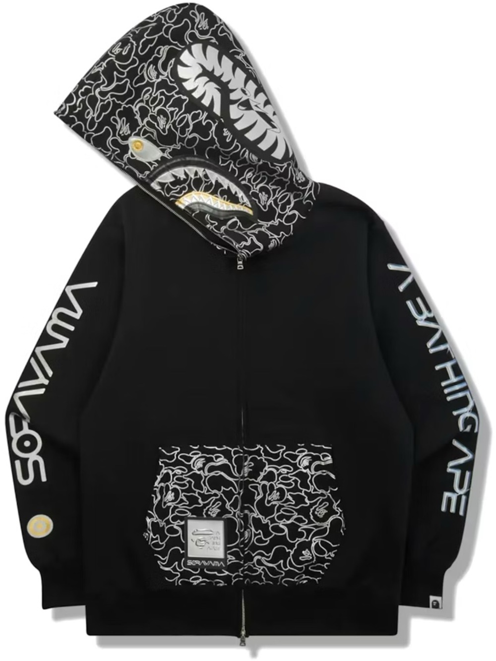BAPE x Hajime Sorayama Black Shark Hoodie